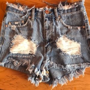 Denim shorts